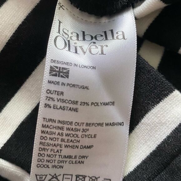 Isabella Oliver Maternity Top Striped Short Sleeve Womens Size Small - Picture 6 of 6